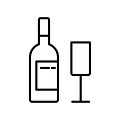 wine icon Flat logo isolated symbol