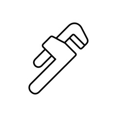 wrench icon Flat logo isolated symbol