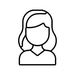 woman icon Flat logo isolated symbol