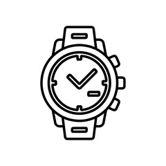 wrist watch icon Flat logo isolated symbol