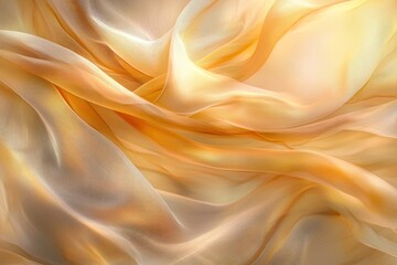 Obraz premium Abstract Texture of Draped Golden Sheer Fabric
