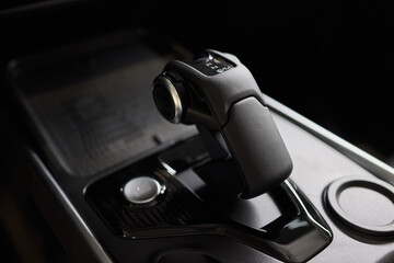 Macro shot of a car gear lever an essential auto part