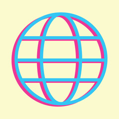 globe icon button