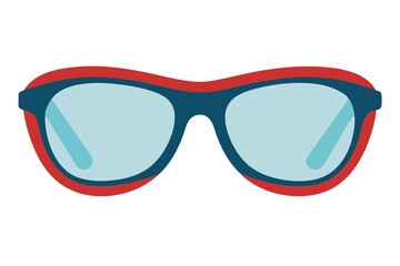 glasses isolated on white background vector art illustration
