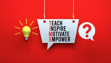 Teach inspire motivate empower idea banner