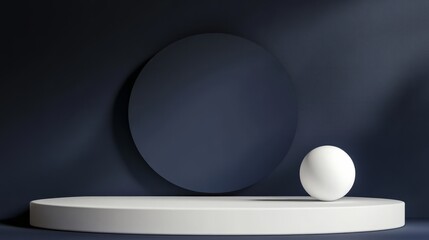 empty 3d dark display podium