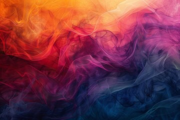 Obraz premium Colorful abstract waves blend seamlessly, creating a fluid pattern. Concept of vibrant creativity and motion. For backgrounds in digital designs