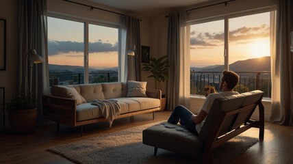 living room with fireplace