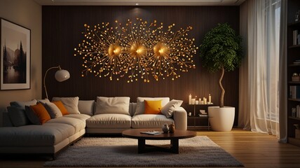 living room with fireplace