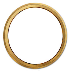Classic Gold Circular Frame with Elegant Texture