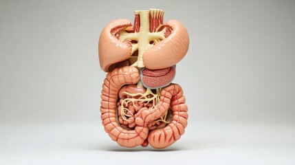 Anatomical Model of Human Digestive and Excretory Systems