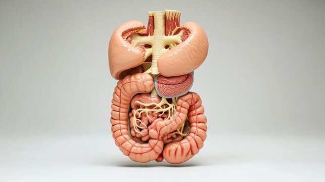 Anatomical Model of Human Digestive and Excretory Systems