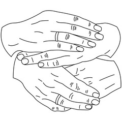 Hand Couple Illustration