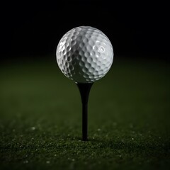 Golf Ball Isolated on BLACK Background