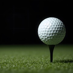 Golf Ball Isolated on BLACK Background