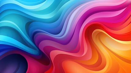 Obraz premium A colorful waves pattern. Vibrant spiral background illustration