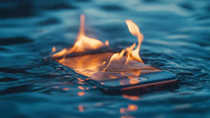 水中で燃えるスマホと技術的危機