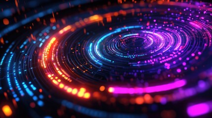 Colorful Abstract Light Trails in Motion