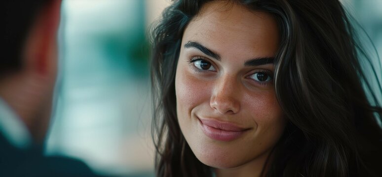 A stylish business duo analyzes vital financial data on a laptop, showcasing teamwork in a modern office setting. - Powered by Adobe