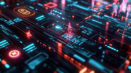 Obraz premium Abstract Digital Circuit Board