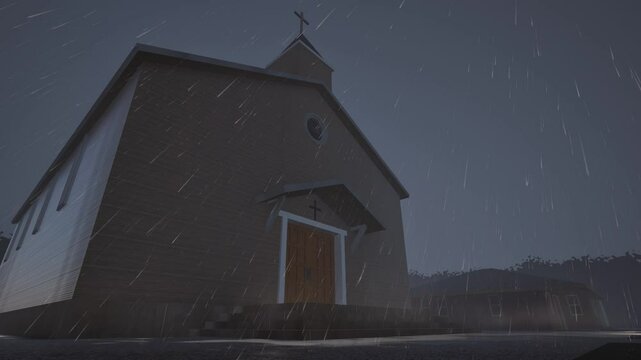 rain aesthetic on city 3d render 4k 120fps