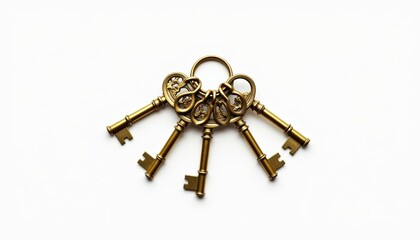  Golden keys with intricate designs symbolizing access and security