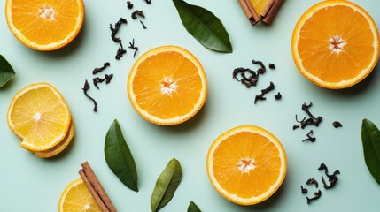 Citrus and Spices Flatlay