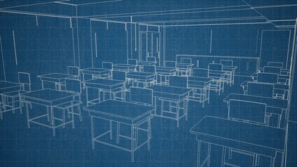 Technical drawing on a gradient background.Mechanical Engineering drawing