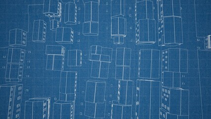 Technical drawing on a gradient background.Mechanical Engineering drawing