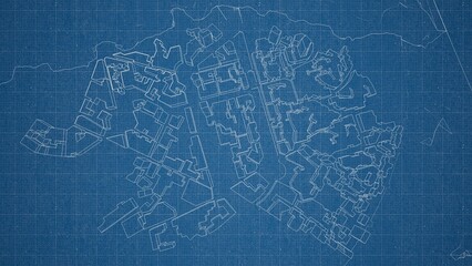 Technical drawing on a gradient background.Mechanical Engineering drawing