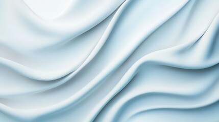 Obraz premium White flowing fabric texture with soft folds and shadows