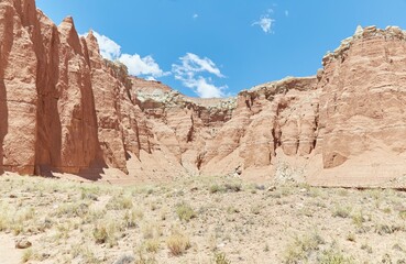 Obraz premium The stunning geological formations of Cathedral Valley in Capitol Reef National Park, Utah