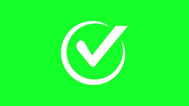 Check mark icon. and tick mark icon on green screen. white check mark animation  video,
Simple Right Check mark icon, tick symbol of approved, voting check mark, conform mark,