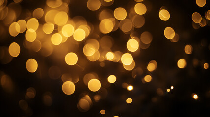Obraz premium Festive golden bokeh lights shining brightly to celebrate New Year's Eve at midnight