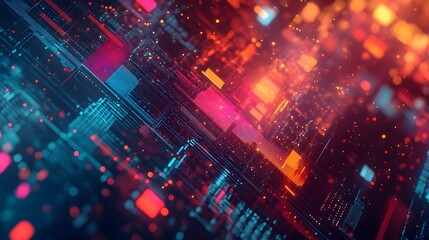 Fototapeta premium Abstract technology big data background concept.