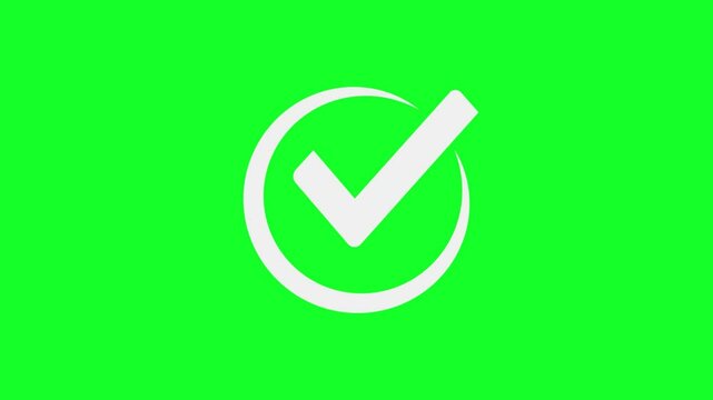 Check mark icon. and tick mark icon on green screen. white check mark animation  video,
Simple Right Check mark icon, tick symbol of approved, voting check mark, conform mark,