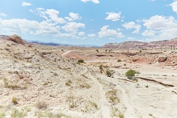 The stunning geological formations of Cathedral Valley in Capitol Reef National Park, Utah