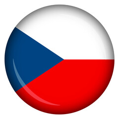 Czech flag circle pin and badge