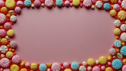 Naklejka premium frame of colorful beads