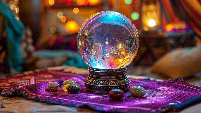 glowing crystal ball