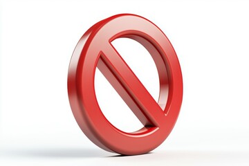 Red circular prohibition sign displayed against a white background creating a striking visual emphasis on restriction