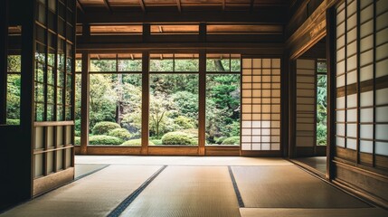 Tranquil Japanese Room with Garden View