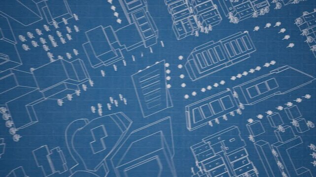 blueprint of the city