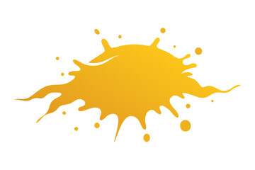 Sunset Gold paint splatter | isolated vector illustration on white background