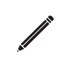 Black Pen icon vector art illustration on white background