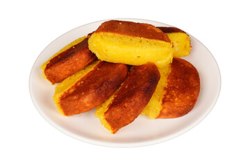 Kue pukis on a white plate isolated transparent