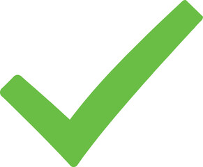 Green Check mark icon vector art illustration on white background