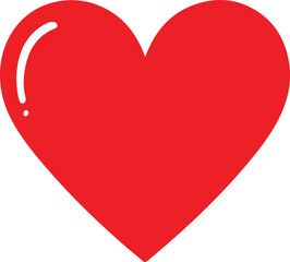 Red Love icon vector art illustration on white background