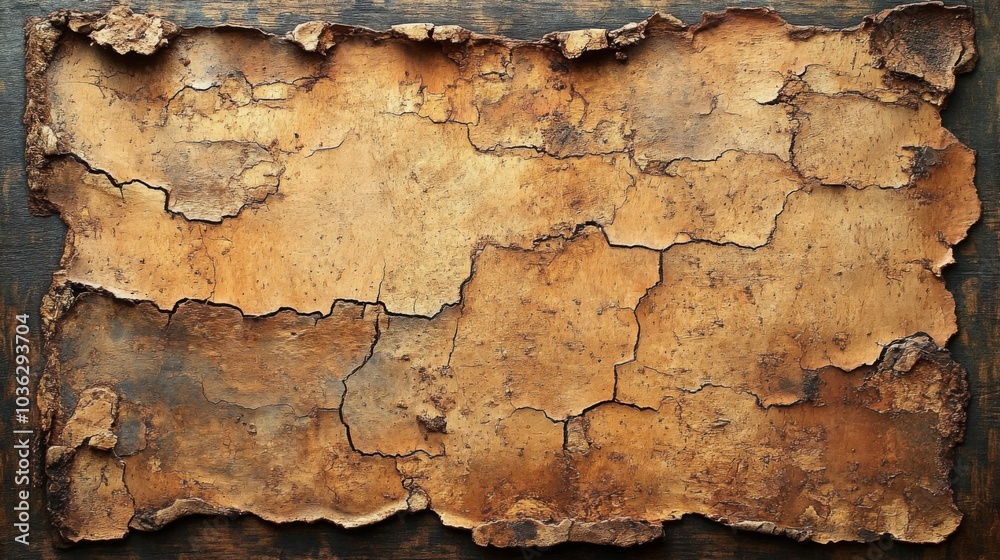 Poster this unique natural texture showcases weathered bark with cracks and patterns, highlighting earthy c