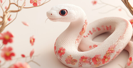 Obraz premium A patterned snake